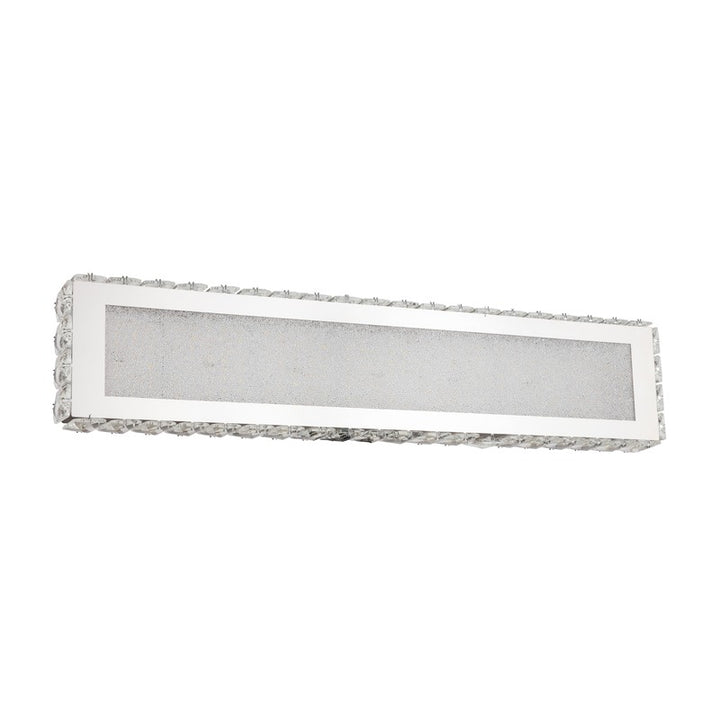 Clear Crystal Wall Sconce with Beaded Frame and Hardware by Bethel - view 7