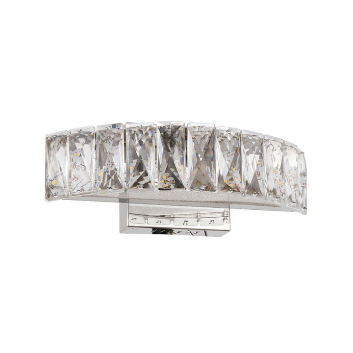 Clear Crystal Band Wall Sconce with Beaded Frame and Hardware by Bethel - view 2