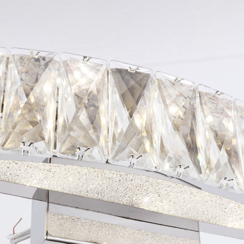 Clear Crystal Band Wall Sconce with Beaded Frame and Hardware by Bethel - view 15