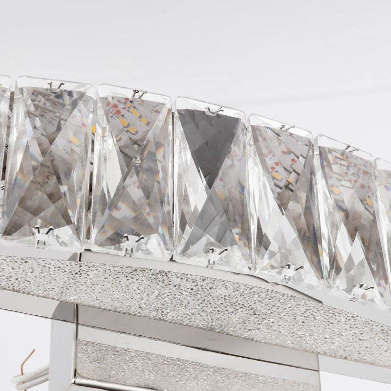 Clear Crystal Band Wall Sconce with Beaded Frame and Hardware by Bethel - view 16