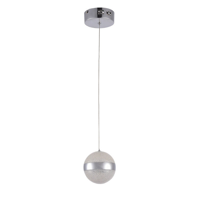 Clear Crystal Beaded Ball LED Pendant Light with Chrome Hardware by Bethel - view 2