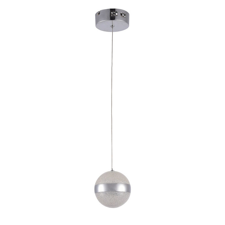 Clear Crystal Beaded Ball LED Pendant Light with Chrome Hardware by Bethel - view 2