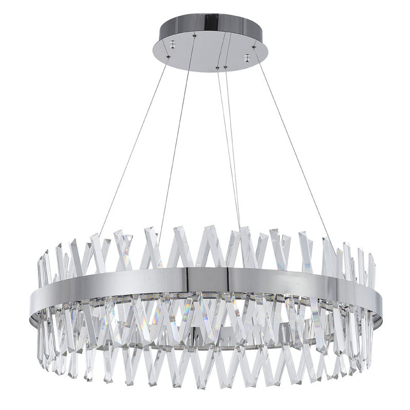 Round Framed Chandelier with Clear Crystals by Bethel - view 26