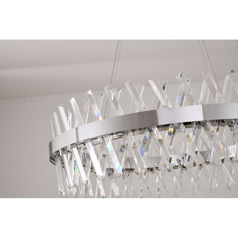 Round Framed Chandelier with Clear Crystals by Bethel - view 27