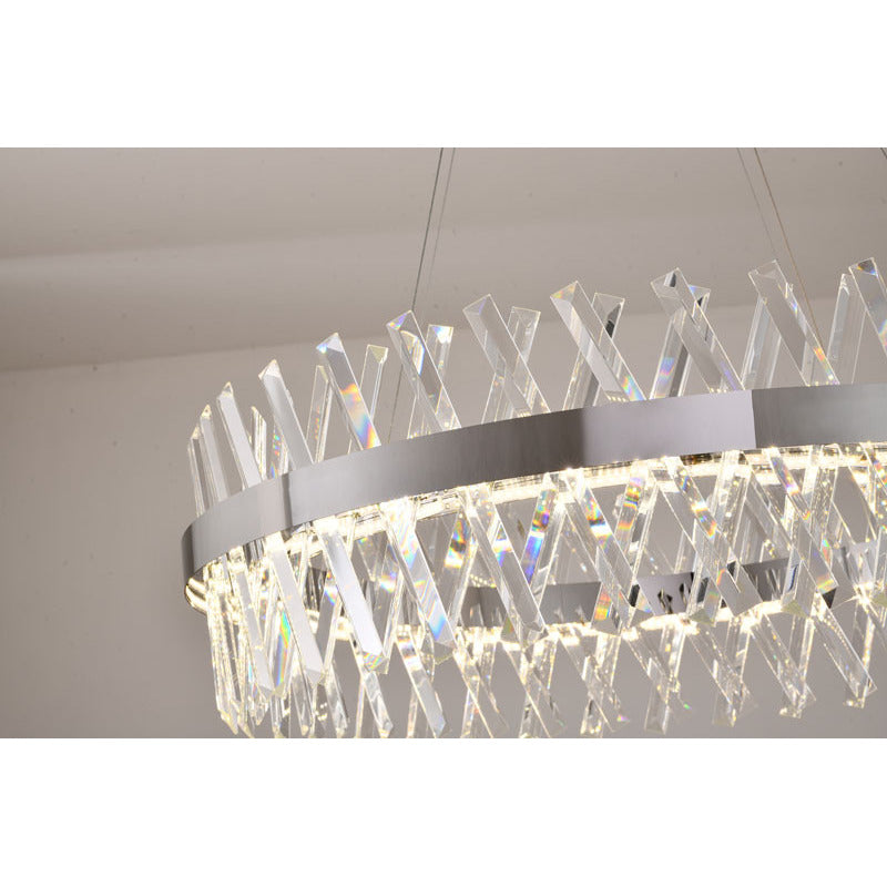 Round Framed Chandelier with Clear Crystals by Bethel - view 28