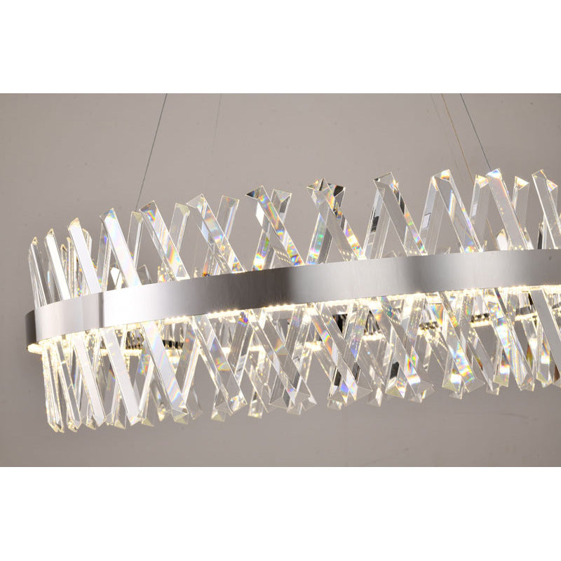Round Framed Chandelier with Clear Crystals by Bethel - view 30