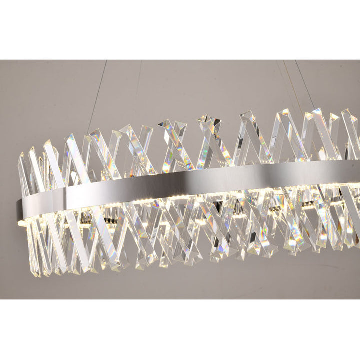Round Framed Chandelier with Clear Crystals by Bethel - view 30