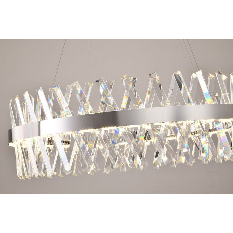 Round Framed Chandelier with Clear Crystals by Bethel - view 31