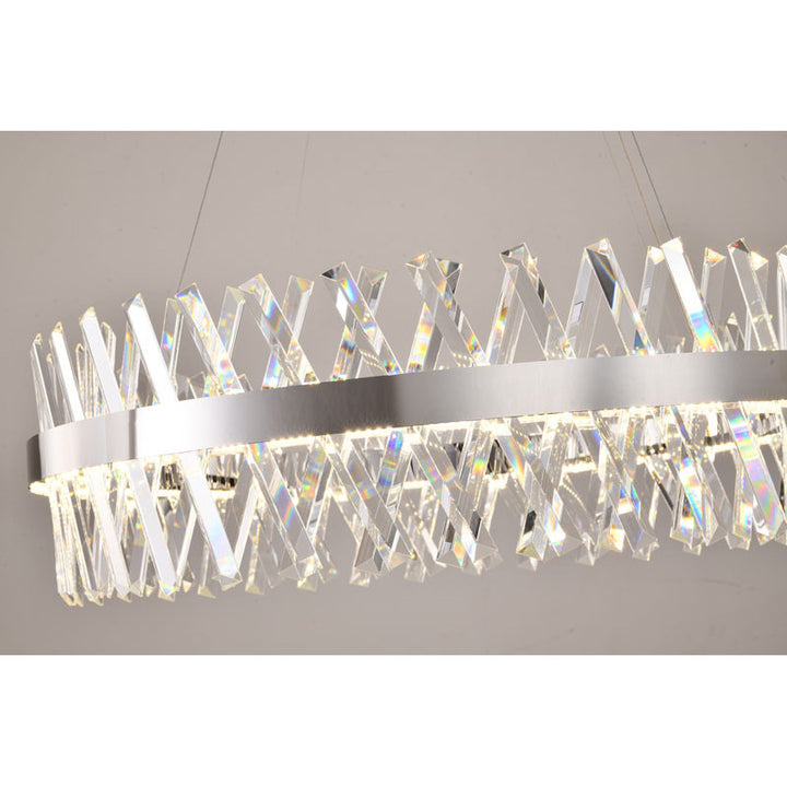 Round Framed Chandelier with Clear Crystals by Bethel - view 31