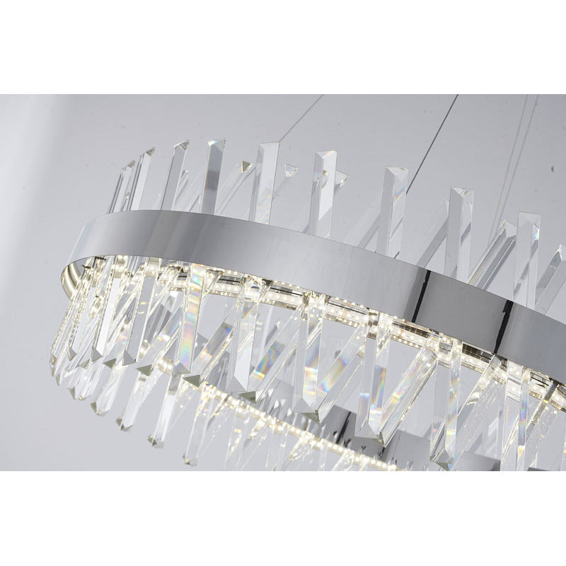 Round Framed Chandelier with Clear Crystals by Bethel - view 32