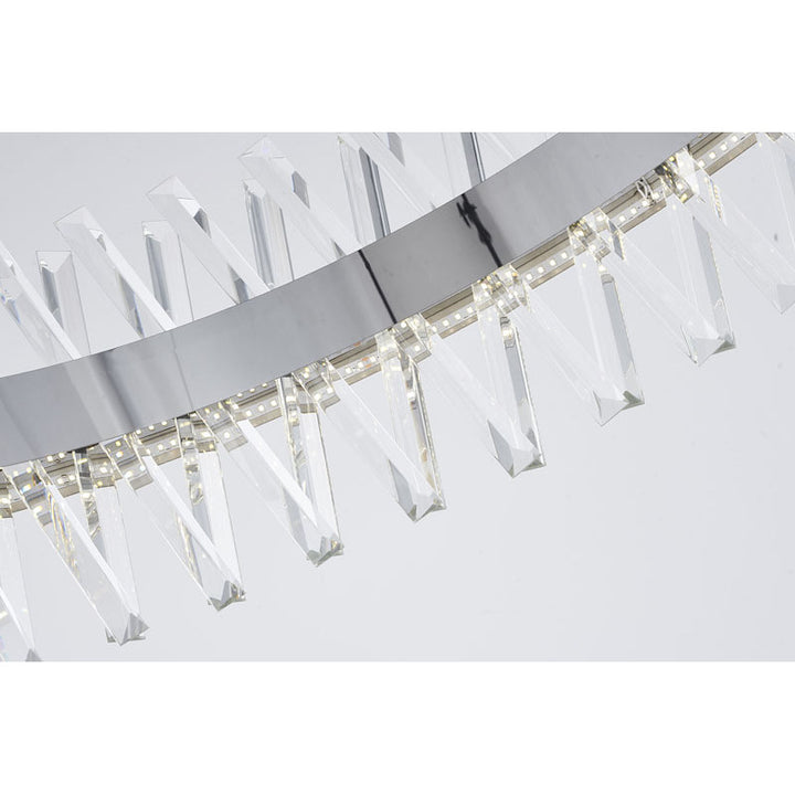 Round Framed Chandelier with Clear Crystals by Bethel - view 34