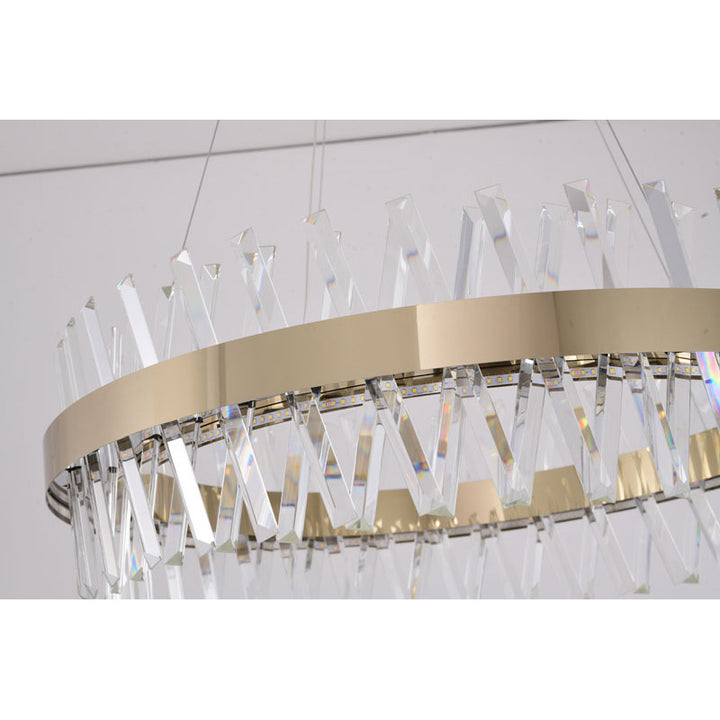 Round Framed Chandelier with Clear Crystals by Bethel - view 47