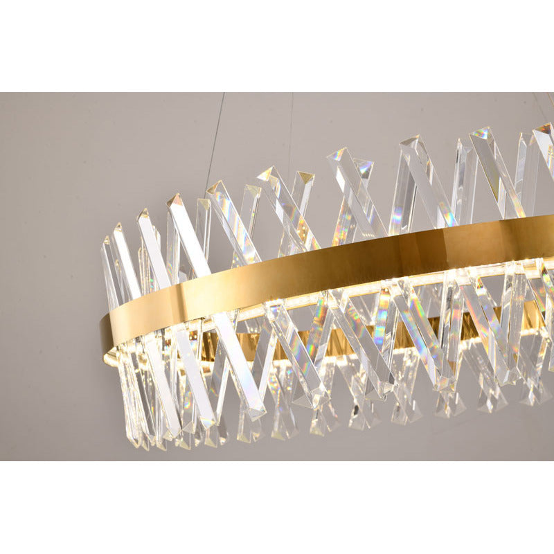 Round Framed Chandelier with Clear Crystals by Bethel - view 41