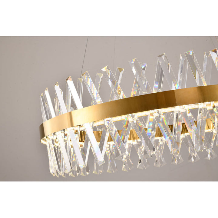 Round Framed Chandelier with Clear Crystals by Bethel - view 41