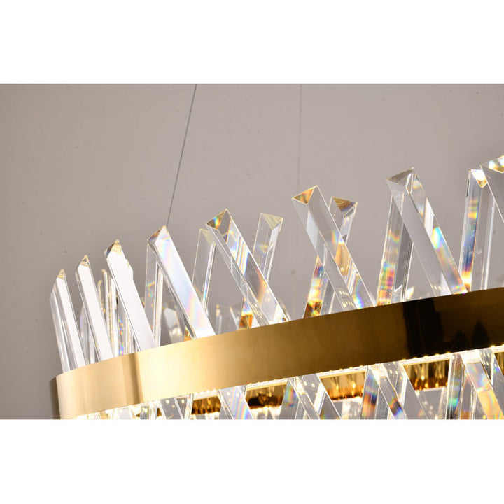 Round Framed Chandelier with Clear Crystals by Bethel - view 42