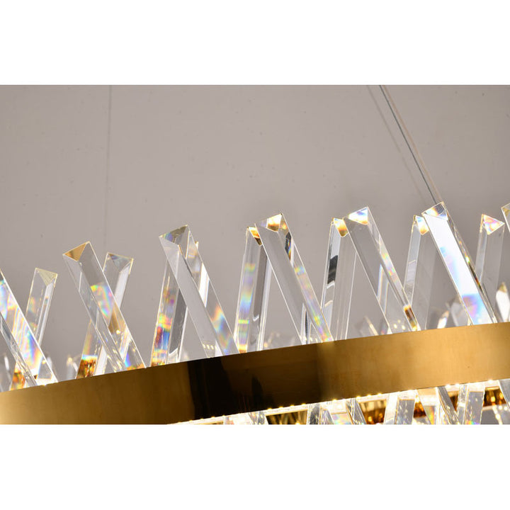 Round Framed Chandelier with Clear Crystals by Bethel - view 43