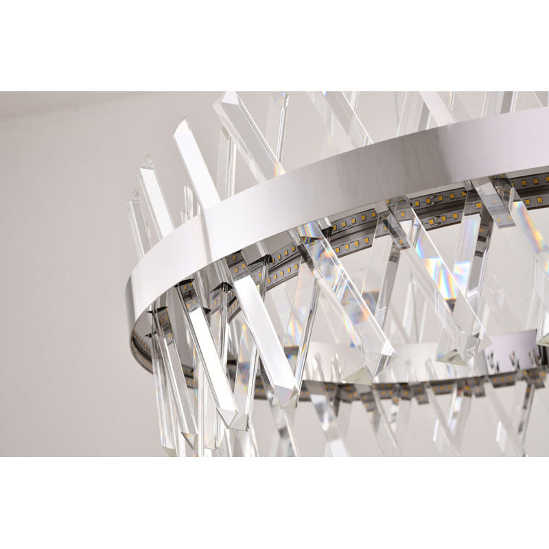 Round Framed Chandelier with Clear Crystals by Bethel - view 10