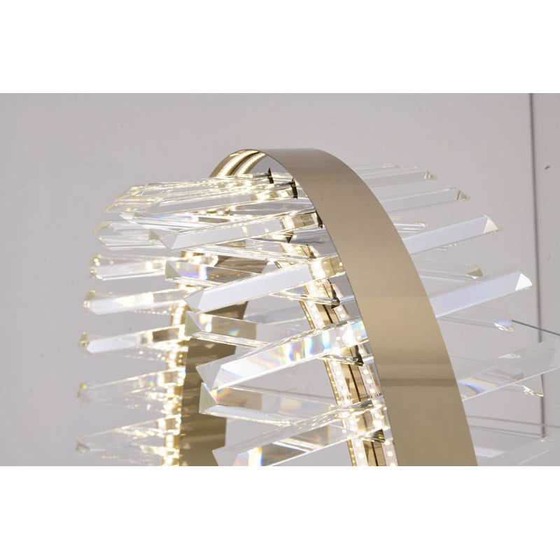 Round Framed Chandelier with Clear Crystals by Bethel - view 22