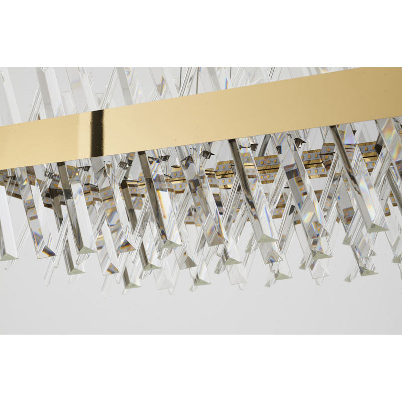 Rectangular Frame Chandelier with Clear Crystals by Bethel - view 15