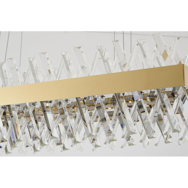 Rectangular Frame Chandelier with Clear Crystals by Bethel - view 16