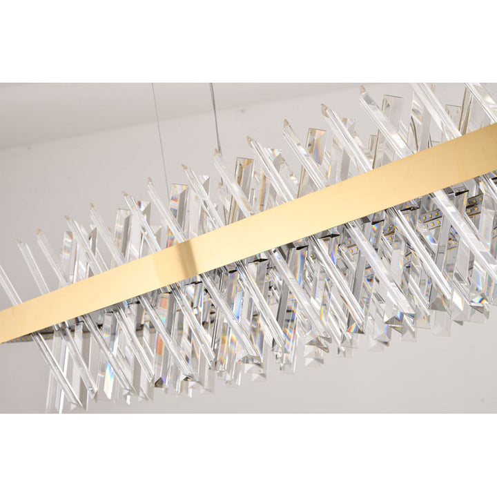 Rectangular Frame Chandelier with Clear Crystals by Bethel - view 24