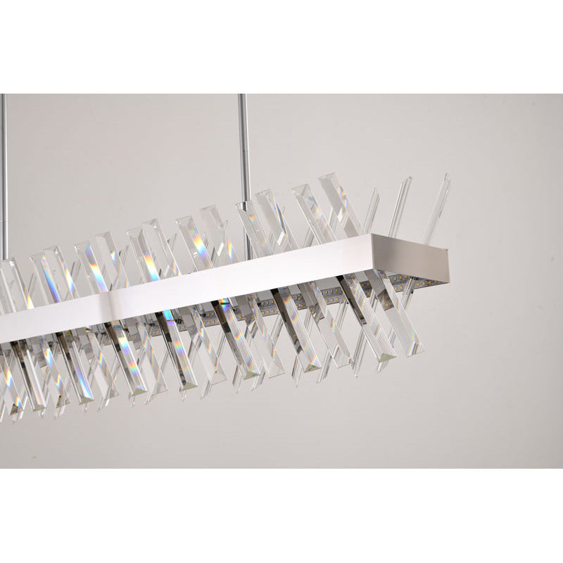 Rectangular Frame Chandelier with Clear Crystals by Bethel - view 29