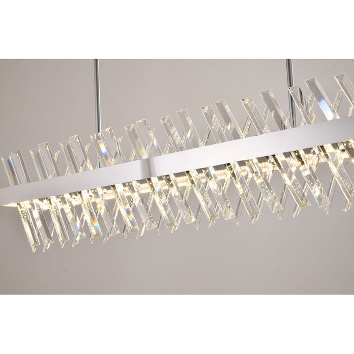 Rectangular Frame Chandelier with Clear Crystals by Bethel - view 31