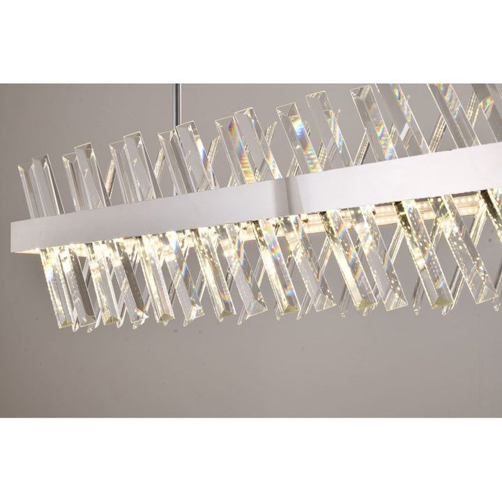Rectangular Frame Chandelier with Clear Crystals by Bethel - view 33