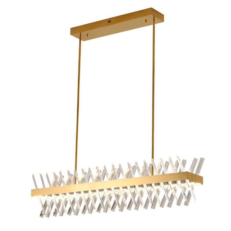 Rectangular Frame Chandelier with Clear Crystals by Bethel - view 39