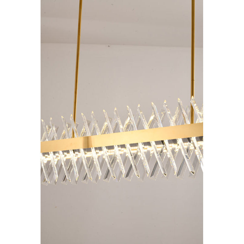 Rectangular Frame Chandelier with Clear Crystals by Bethel - view 40