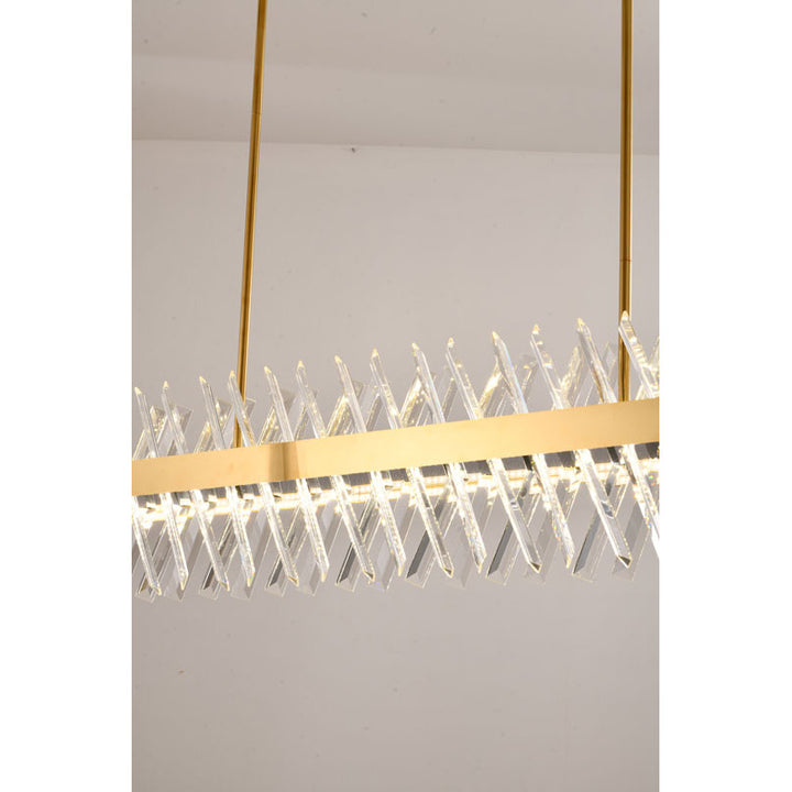 Rectangular Frame Chandelier with Clear Crystals by Bethel - view 40