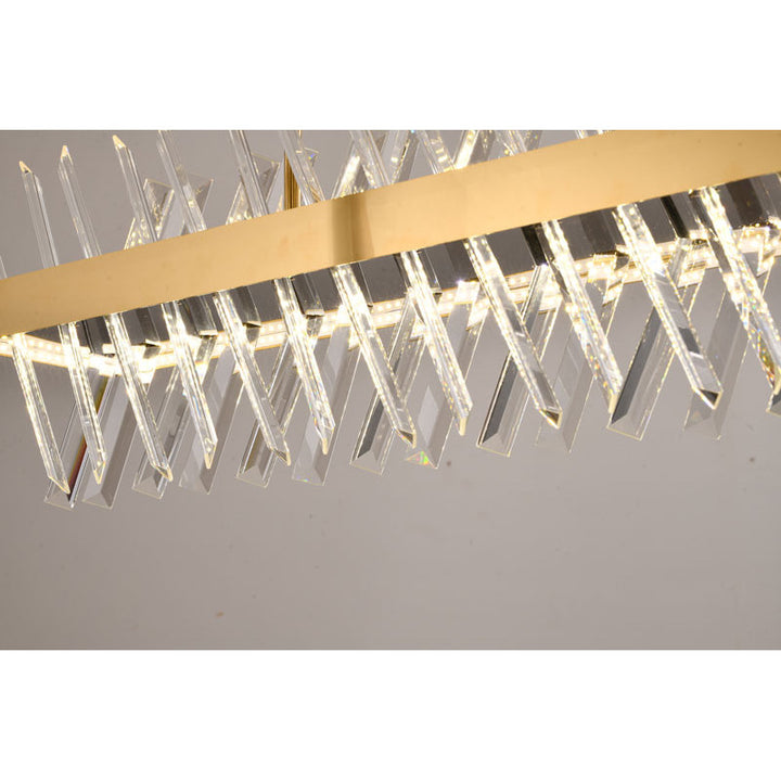 Rectangular Frame Chandelier with Clear Crystals by Bethel - view 42