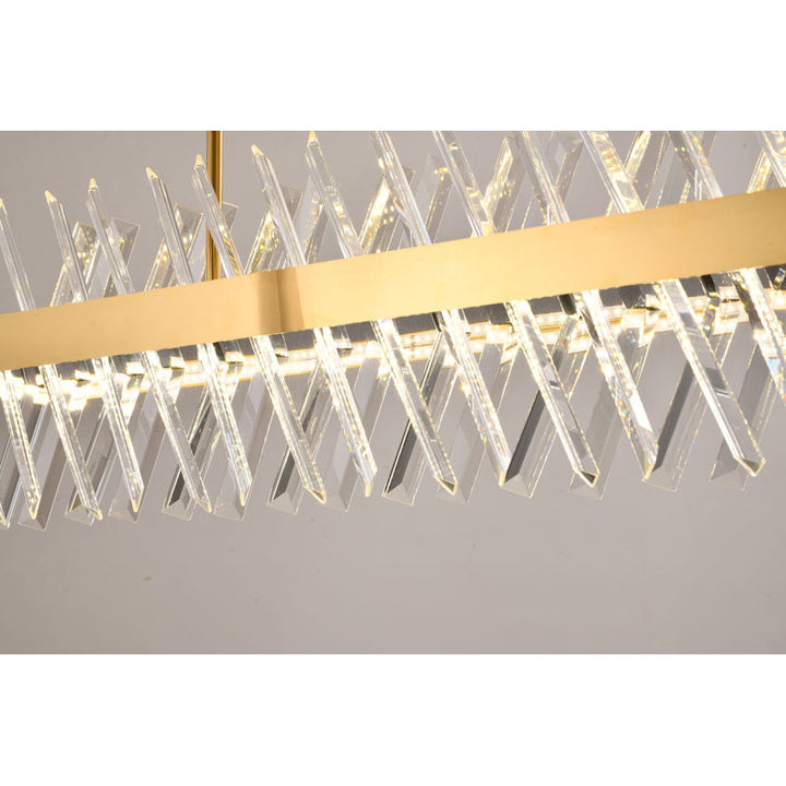 Rectangular Frame Chandelier with Clear Crystals by Bethel - view 43