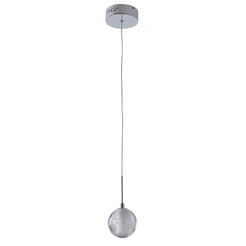Clear Bubble Crystal Single Pendant Light with Hardware by Bethel - view 9