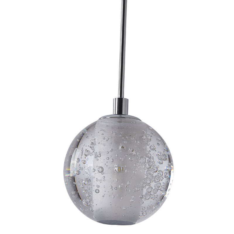Clear Bubble Crystal Single Pendant Light with Hardware by Bethel - view 5