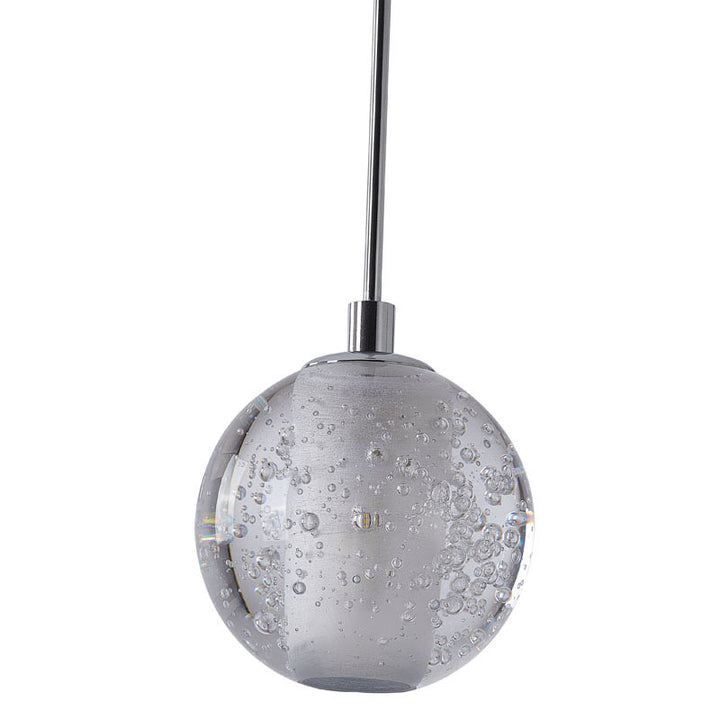 Clear Bubble Crystal Single Pendant Light with Hardware by Bethel - view 5