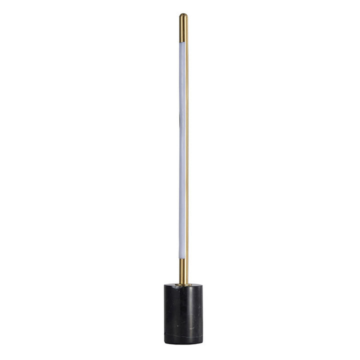 Brass Framed LED Table Lamp with Black Marble Base &amp; Silicone Diffuser