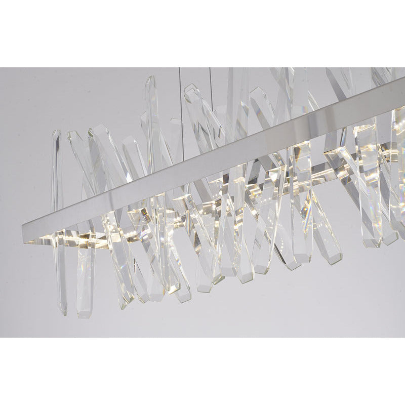 Hairline Frame LED Chandelier with Clear Crystals by Bethel - view 3