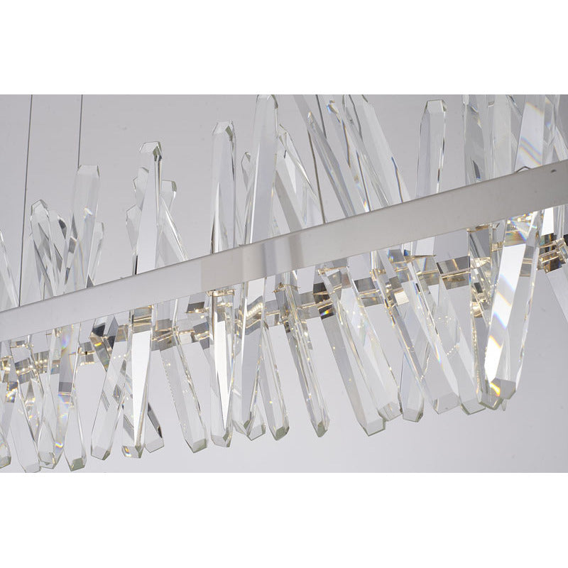 Hairline Frame LED Chandelier with Clear Crystals by Bethel - view 4