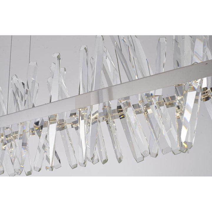 Hairline Frame LED Chandelier with Clear Crystals by Bethel - view 4
