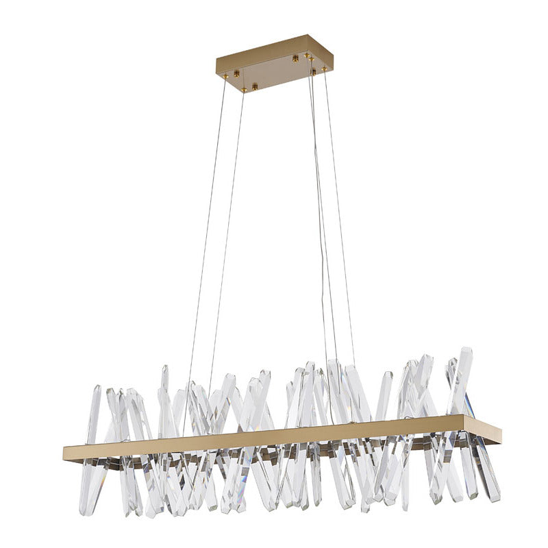 Hairline Frame LED Chandelier with Clear Crystals by Bethel - view 8