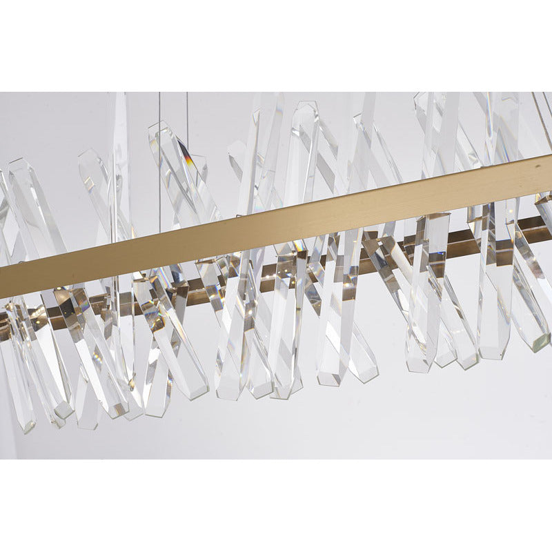 Hairline Frame LED Chandelier with Clear Crystals by Bethel - view 9