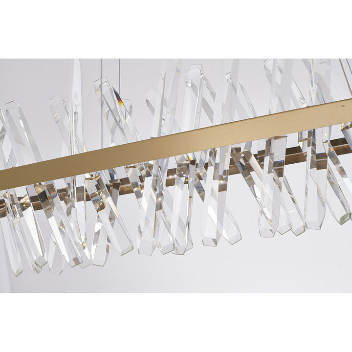 Hairline Frame LED Chandelier with Clear Crystals by Bethel - view 9