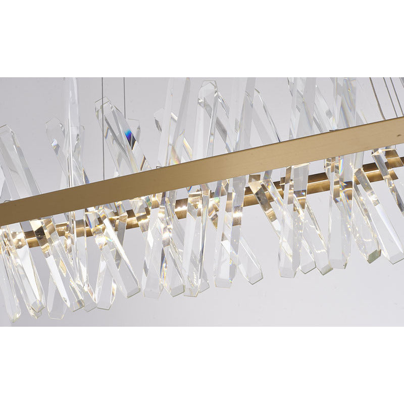 Hairline Frame LED Chandelier with Clear Crystals by Bethel - view 10