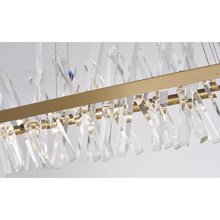 Hairline Frame LED Chandelier with Clear Crystals by Bethel - view 10