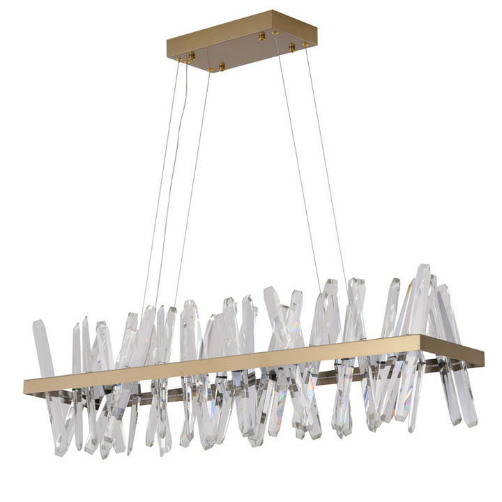 Hairline Frame LED Chandelier with Clear Crystals by Bethel - view 13