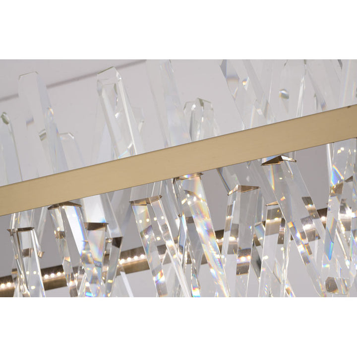 Hairline Frame LED Chandelier with Clear Crystals by Bethel - view 14