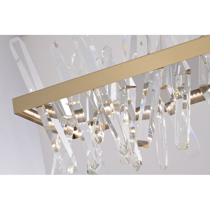 Hairline Frame LED Chandelier with Clear Crystals by Bethel - view 15