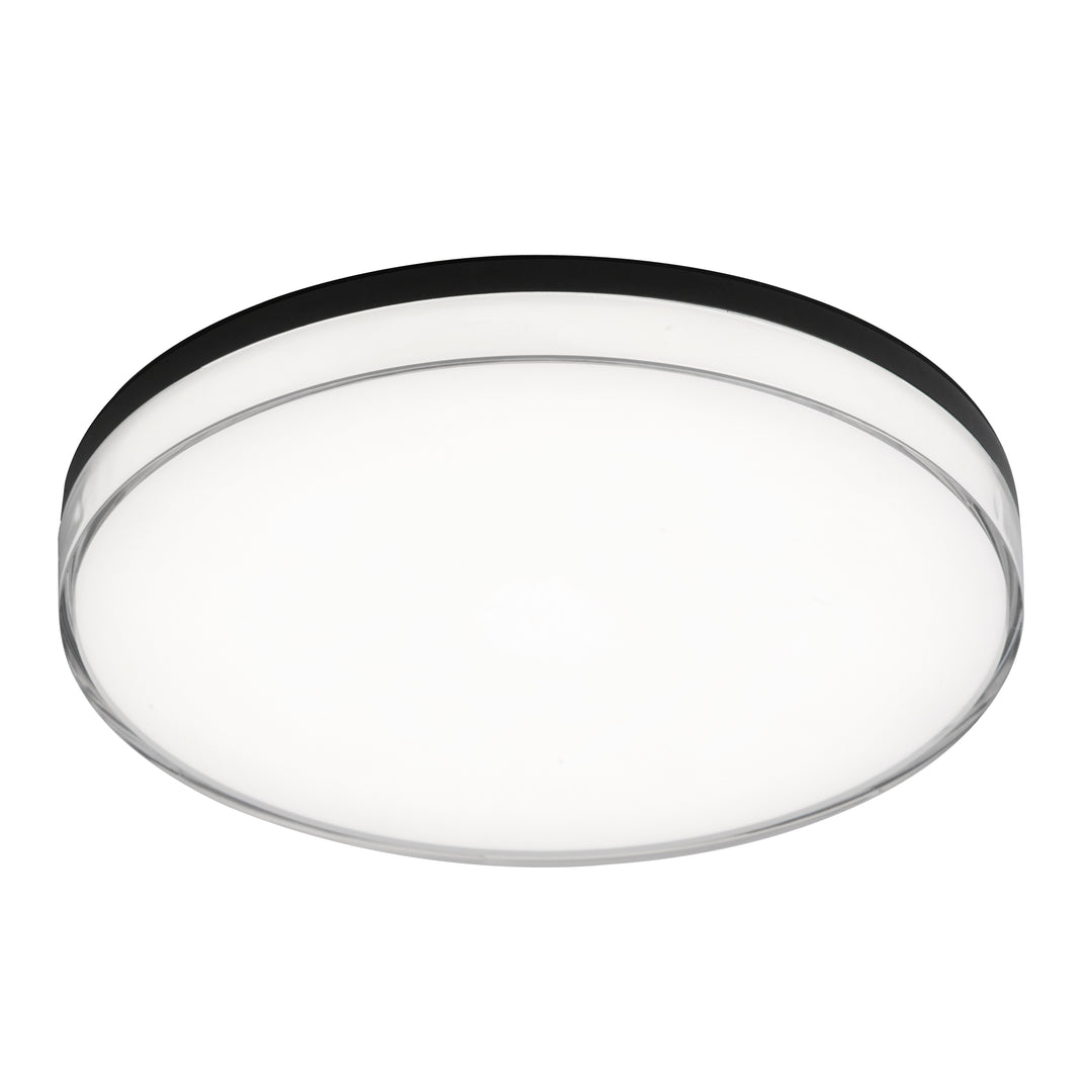 Fotis 22W 5CCT Outdoor Flush Mount in Matte Black by Dainolite
