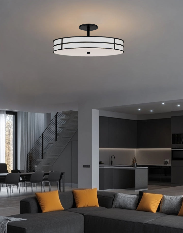 Fulvia 3 Light Semi-Flush Mount by Dainolite - view 2